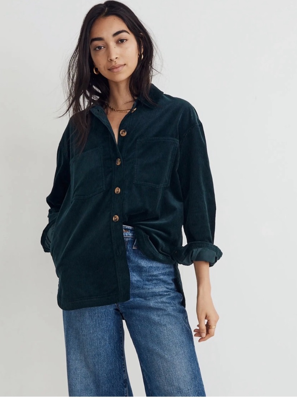 Madewell Corduroy Kentwood Oversize Shirt Jacket - Size XXS